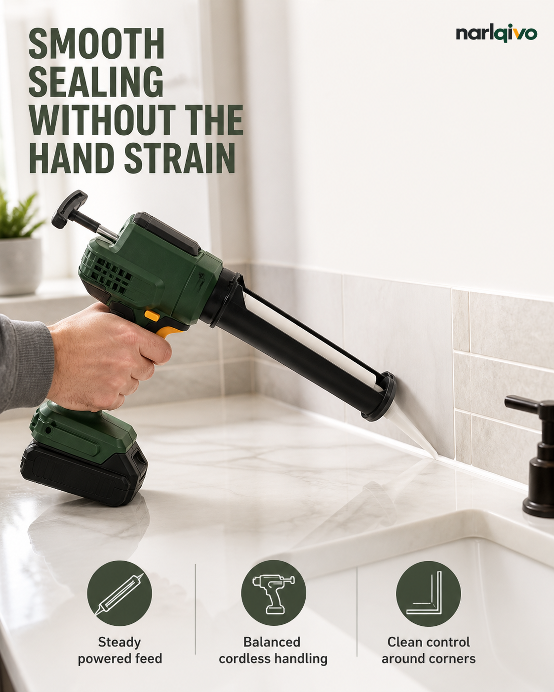 Smooth sealing with less hand strain