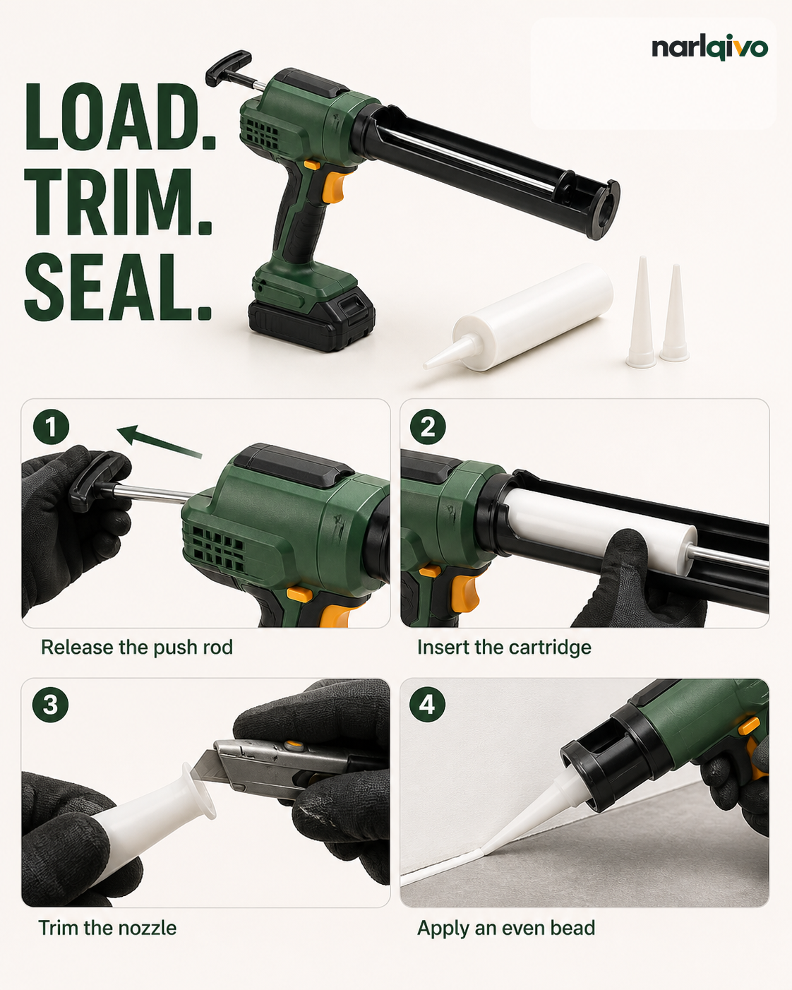 Load, trim and seal