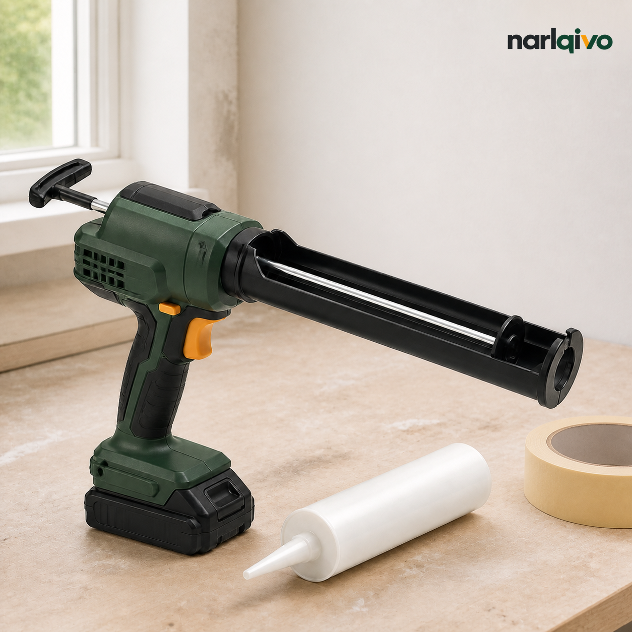 NARLQIVO 20V Cordless Caulking Gun – Variable-Speed Sealant Applicator Kit